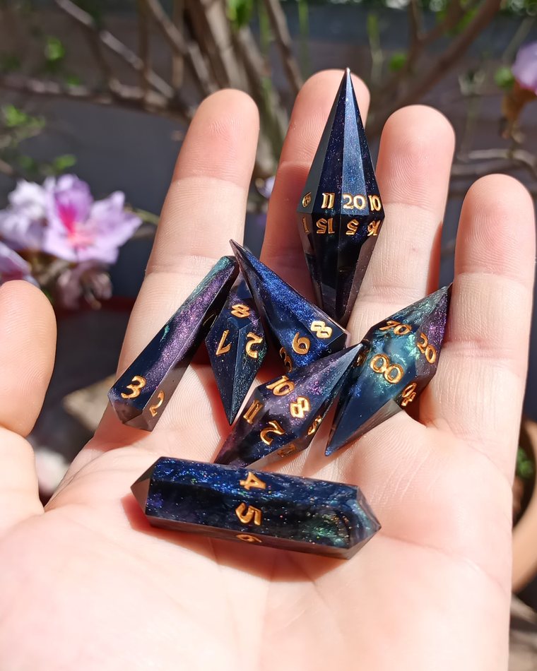 Bearcake handmade crystal dice